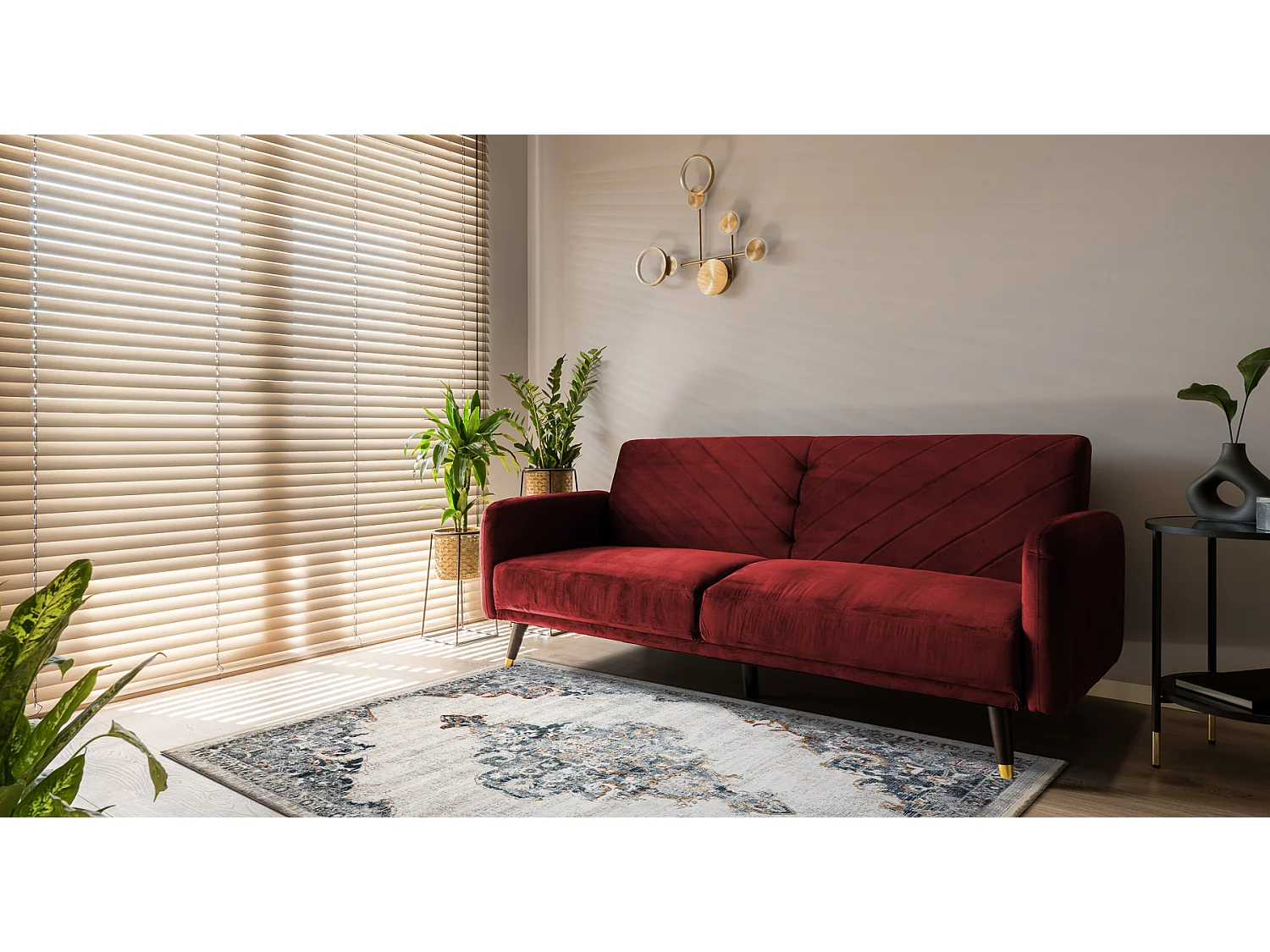 Tapis moderne DISTIN 0826A blanc / bleu / vert clair - Ornement, vinta 200x290 cm