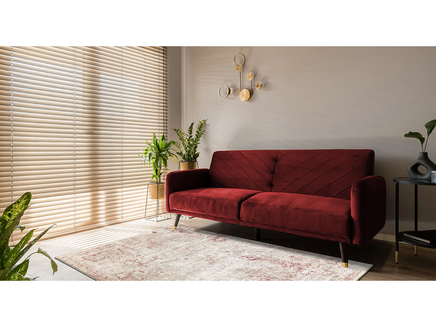 Tapis moderne DISTIN 0828A / poudre / blanc - Abstraction, vintage, fr 200x290 cm