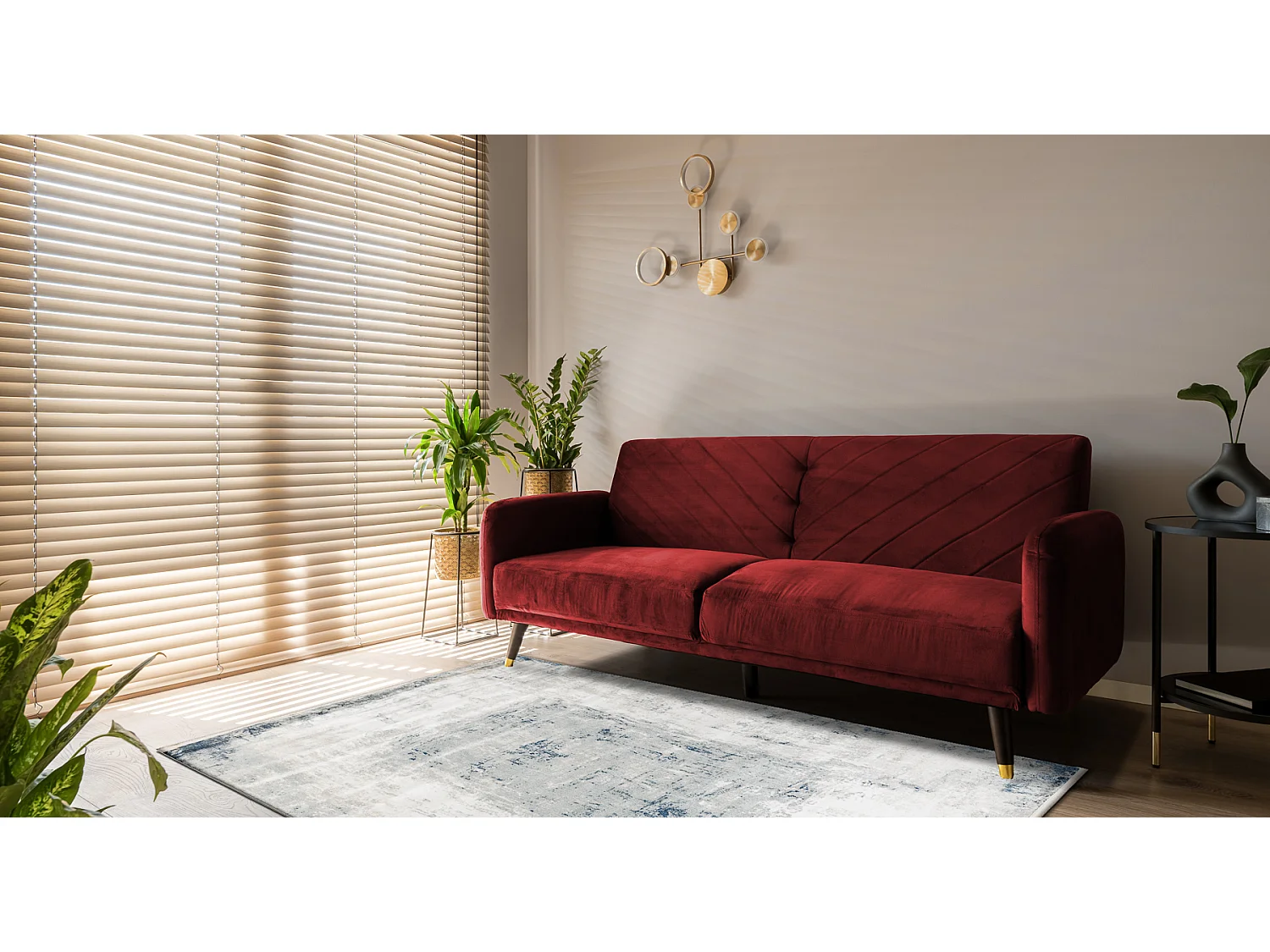 DISTIN 0845A bianco / blu navy / blu tappeto moderno - Astrazione, cor 80x150 cm