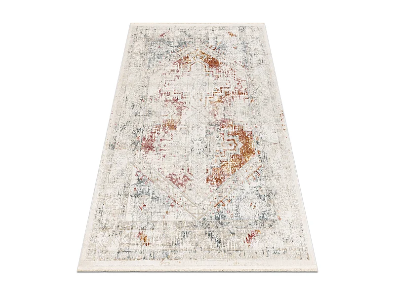 DISTIN 0100B rosa / cipria / bianco tappeto moderno - Ornamento, vinta 140x190 cm