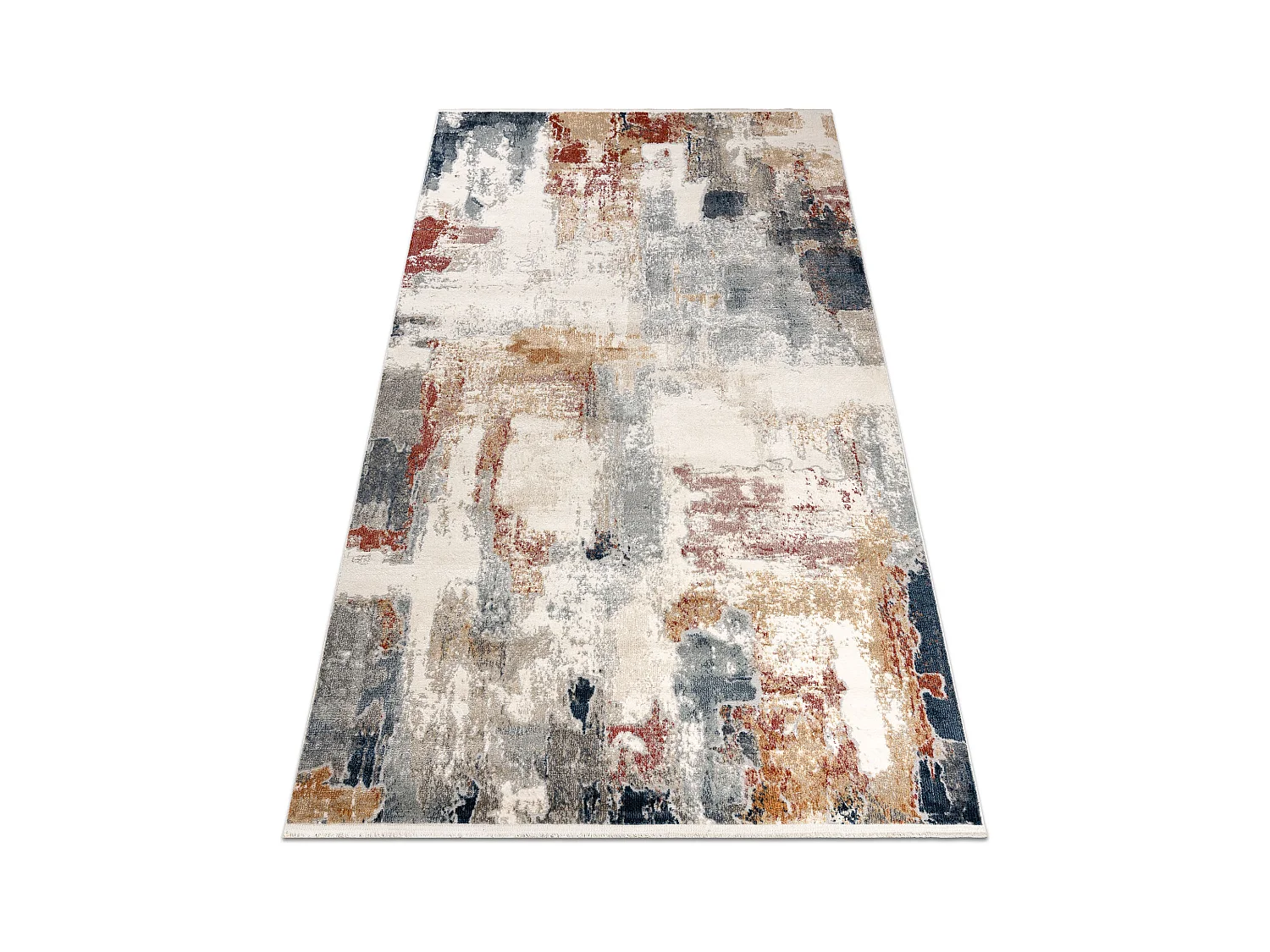 DISTIN 0144B wit / roze / poeder modern tapijt - Abstractie, vintage,  140x190 cm