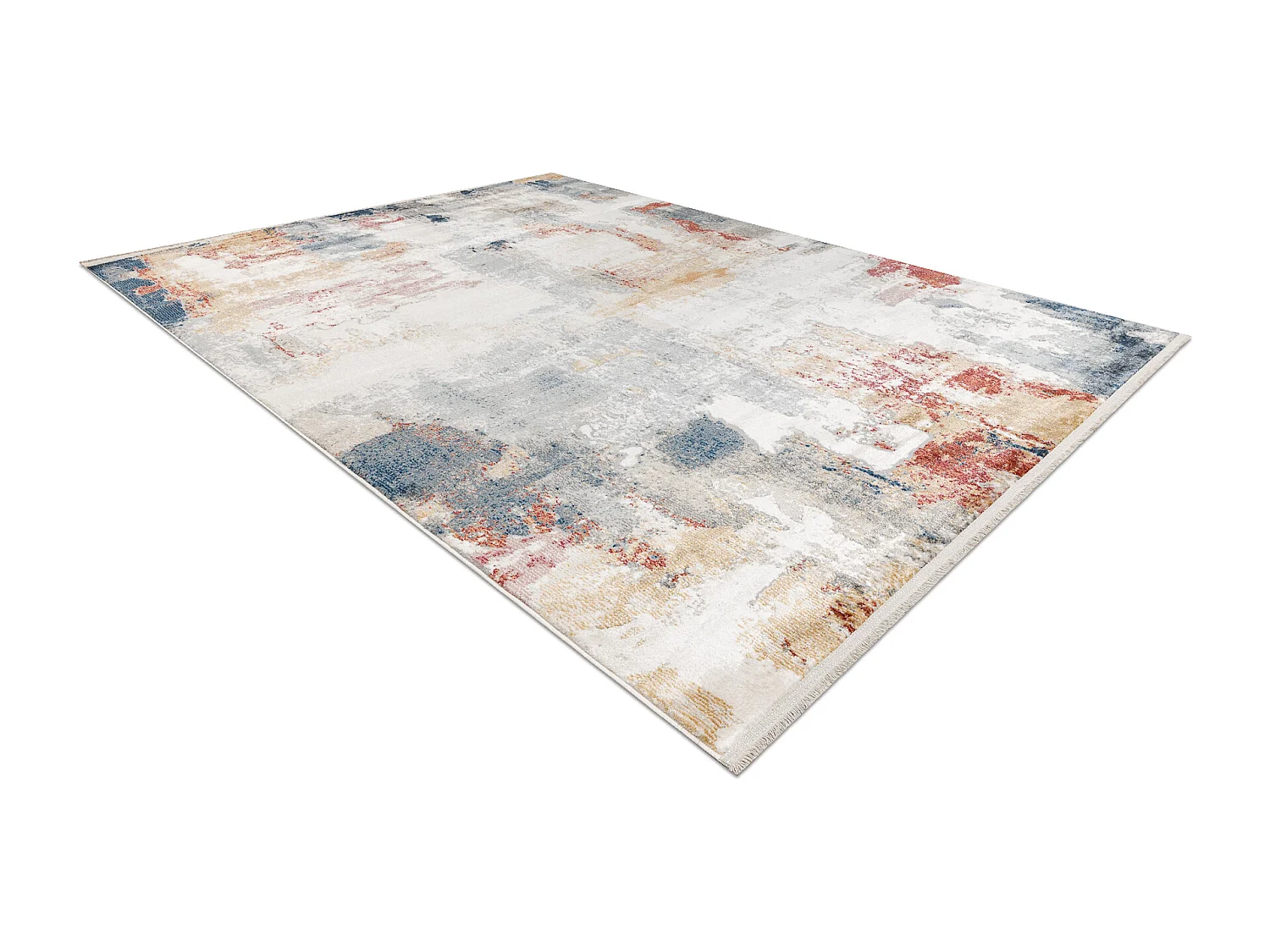 DISTIN 0144B weiß / rosa / puder moderner Teppich - Abstraktion, Vint 120x170 cm