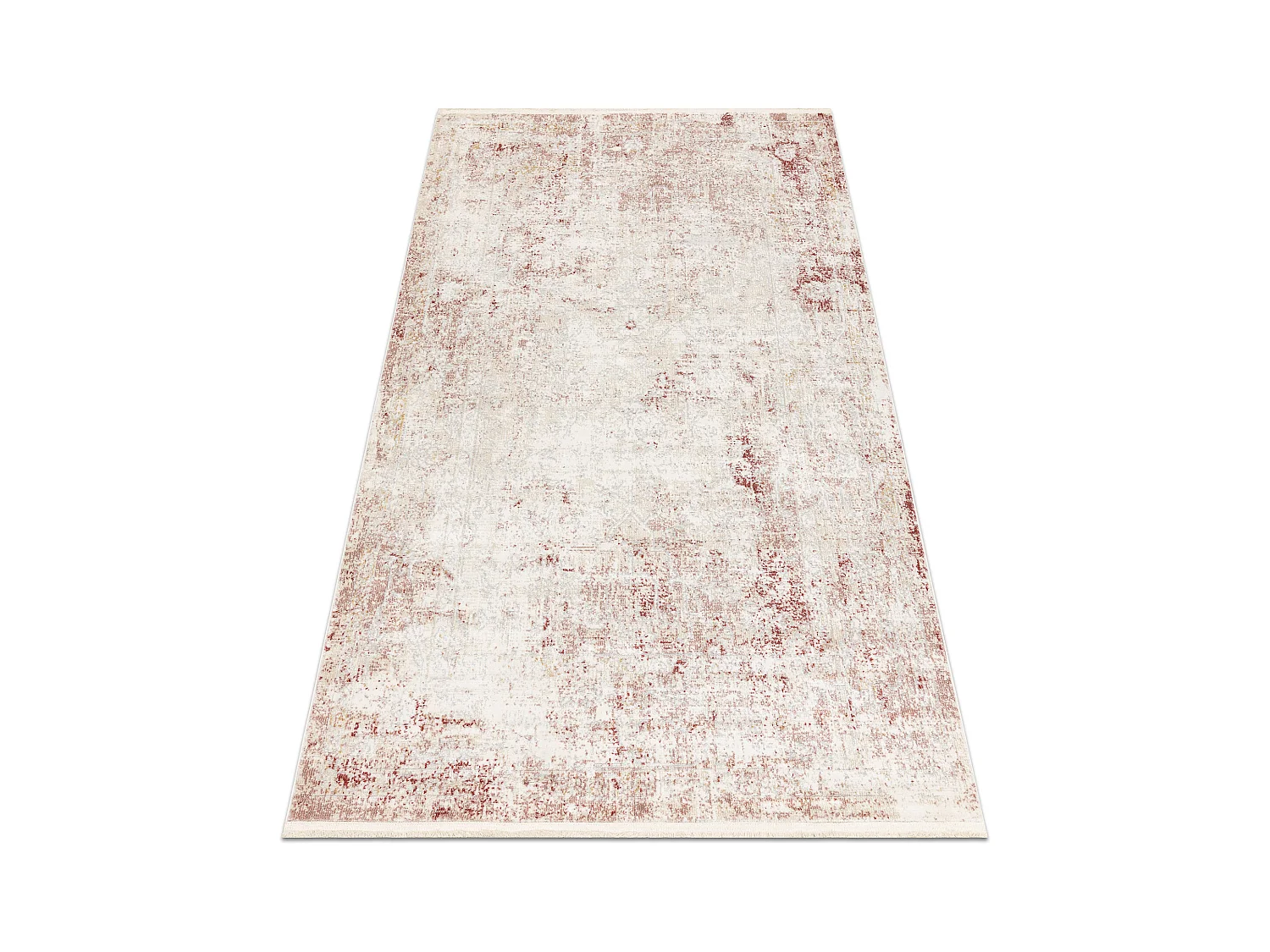 Tapis moderne DISTIN 0828A / poudre / blanc - Abstraction, vintage, fr 80x150 cm