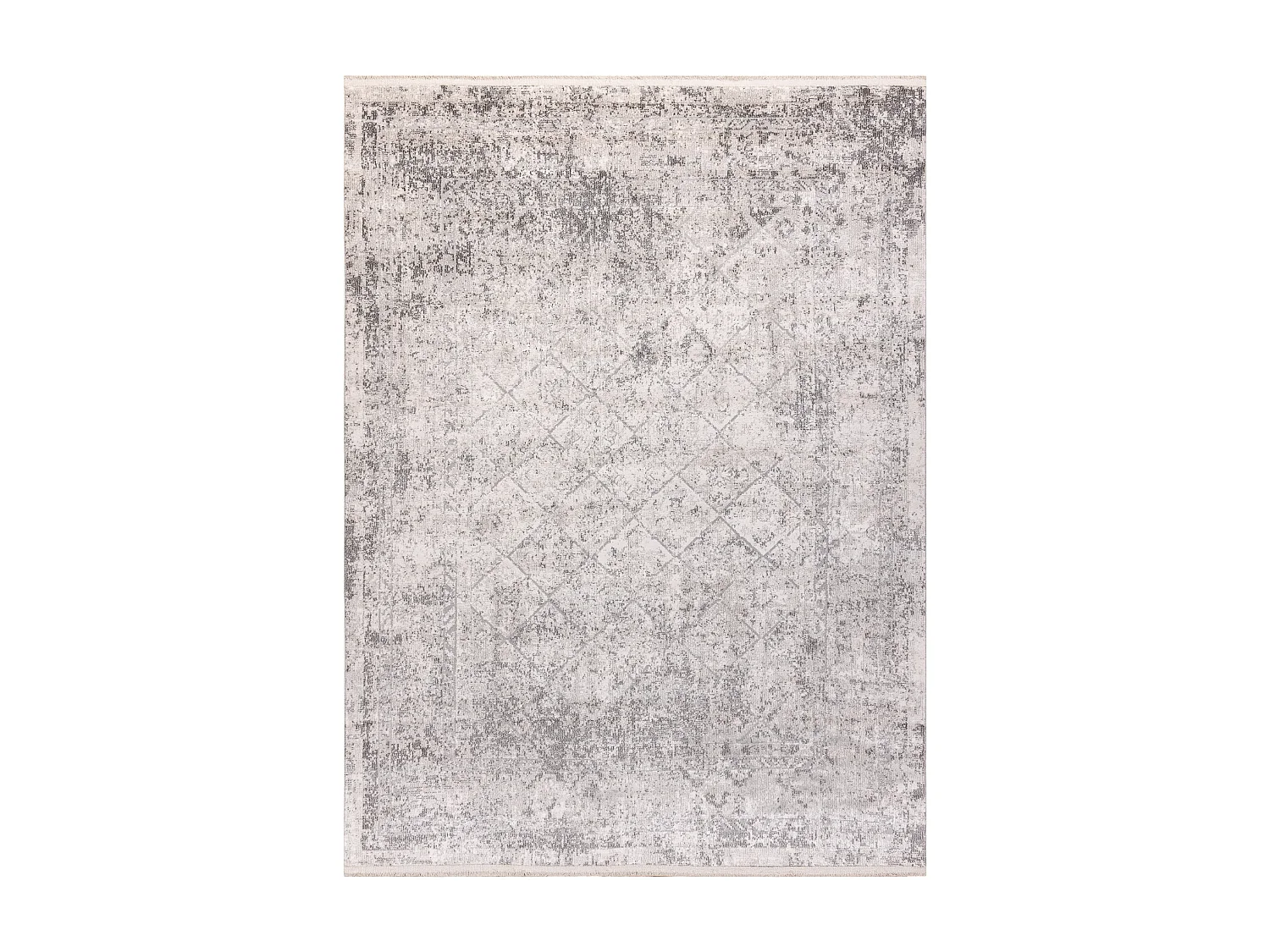 Tapis moderne DISTIN 0200A gris / gris clair / blanc - Losangos, cadre 200x290 cm