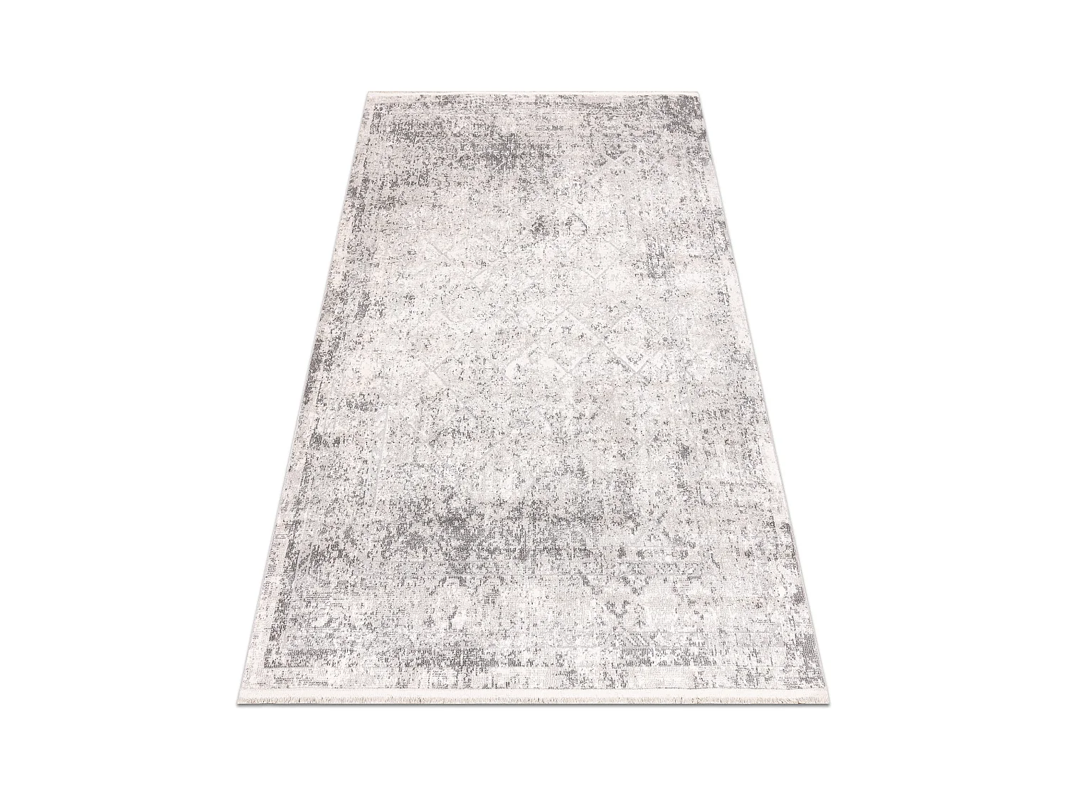 Tapis moderne DISTIN 0200A gris / gris clair / blanc - Losangos, cadre 200x290 cm