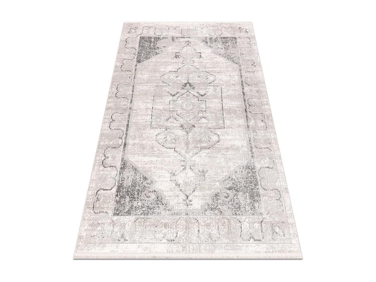 Dywan DISTIN 0107B szary / jasnoszary / biały nowoczesny - Ornament,  200x290 cm