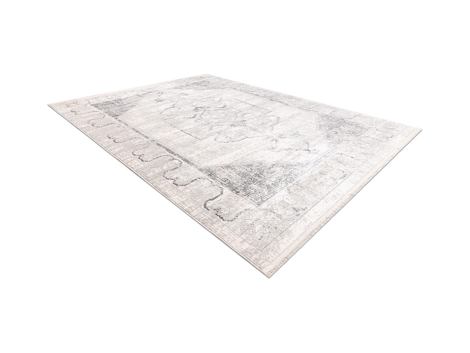 Dywan DISTIN 0107B szary / jasnoszary / biały nowoczesny - Ornament,  200x290 cm