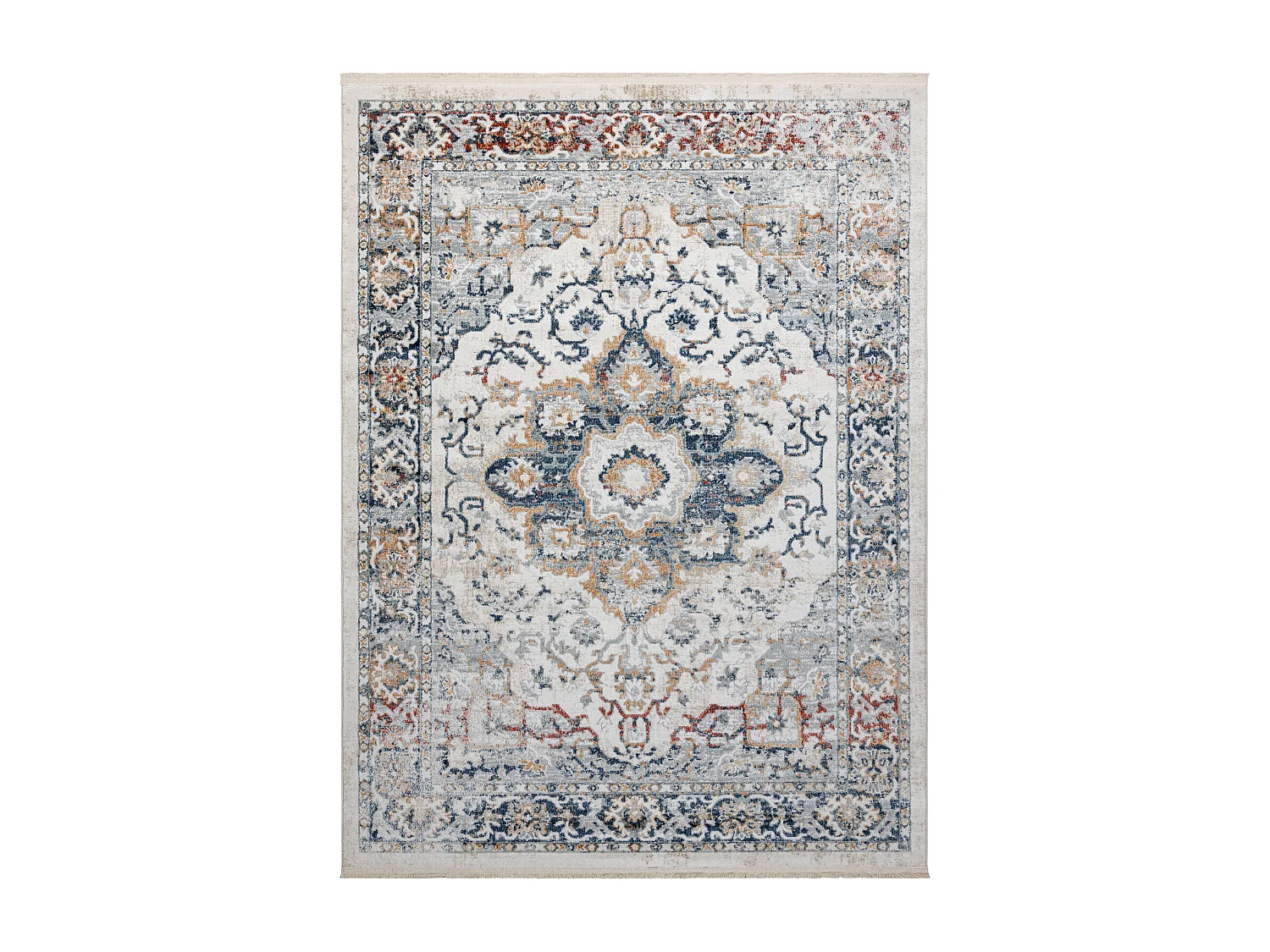 DISTIN 0834A azul marino / azul / amarillo / terracota alfombra modern 80x150 cm