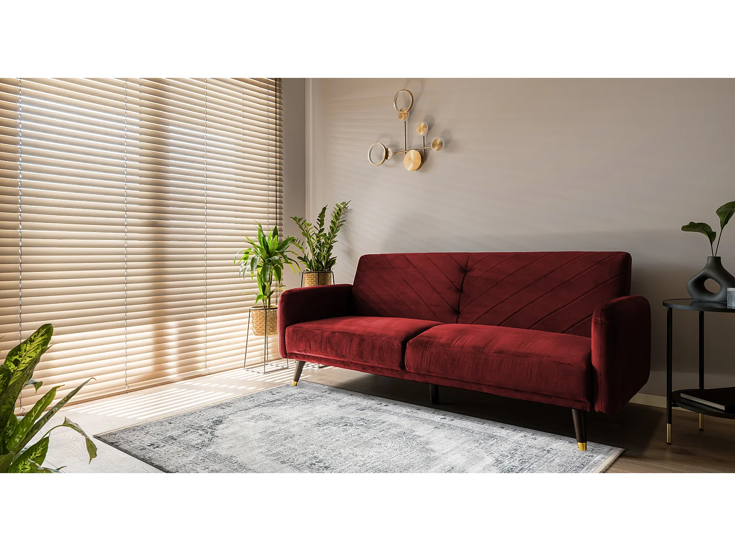 DISTIN 0201A bianco / blu / verde chiaro tappeto moderno - Ornamento,  200x290 cm