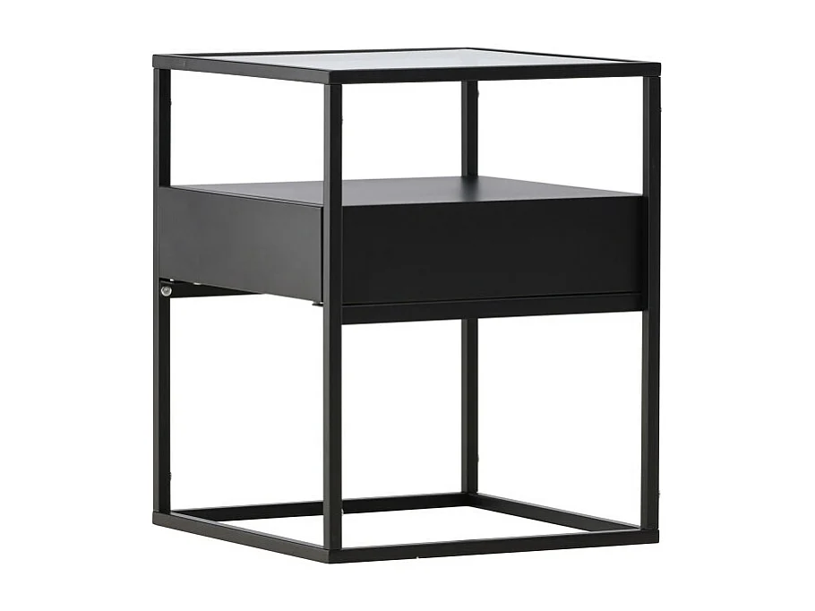 Table d'Appoint Design "Fortaleza" 51cm Noir