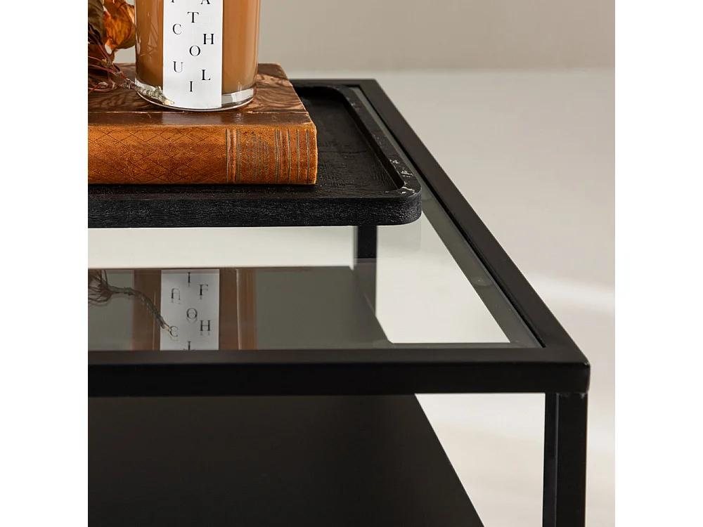 Table d'Appoint Design "Fortaleza" 51cm Noir
