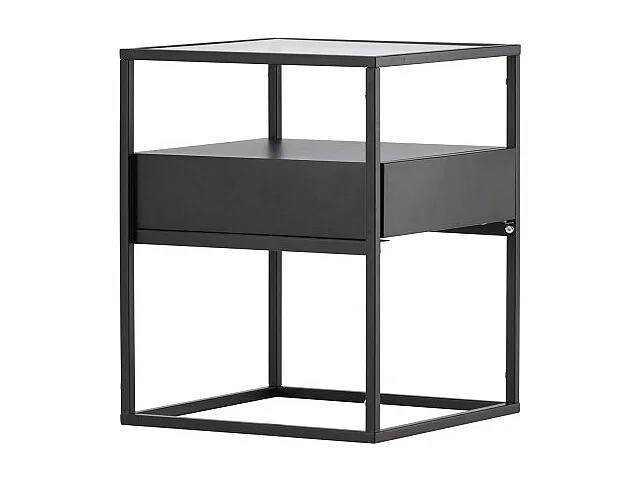 Table d'Appoint Design "Fortaleza" 51cm Noir