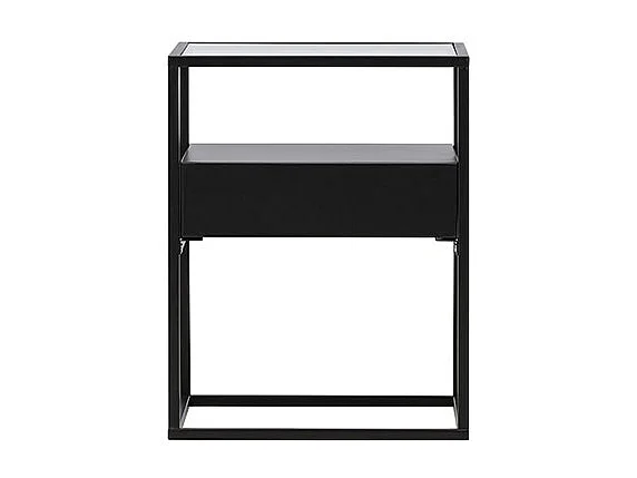 Fortaleza hoektafel 1 lade, 1 plank zwart.