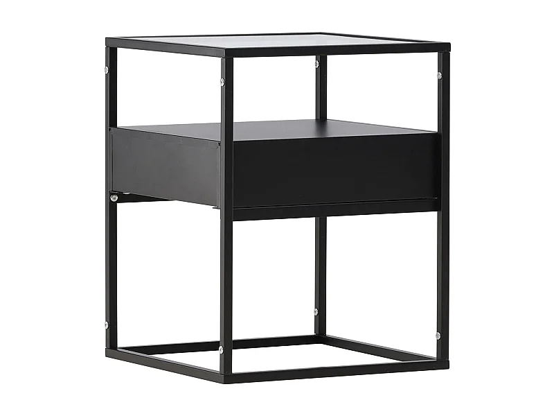 Table d'Appoint Design "Fortaleza" 51cm Noir