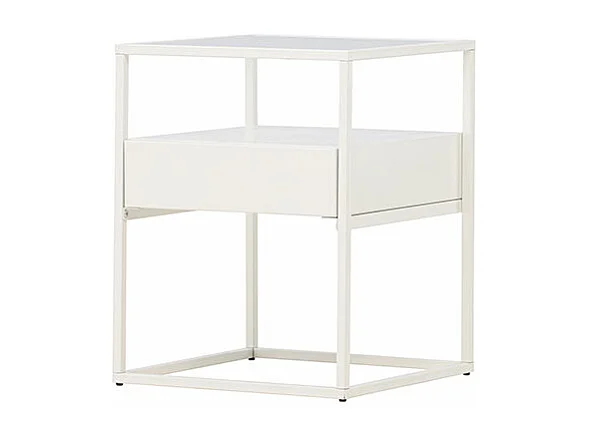 Table d'Appoint Design "Fortaleza" 51cm Blanc