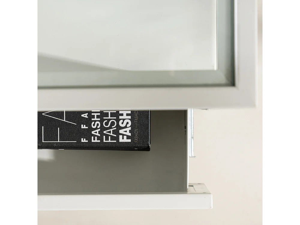 Table d'Appoint Design "Fortaleza" 51cm Blanc