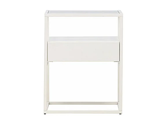 Table d'Appoint Design "Fortaleza" 51cm Blanc
