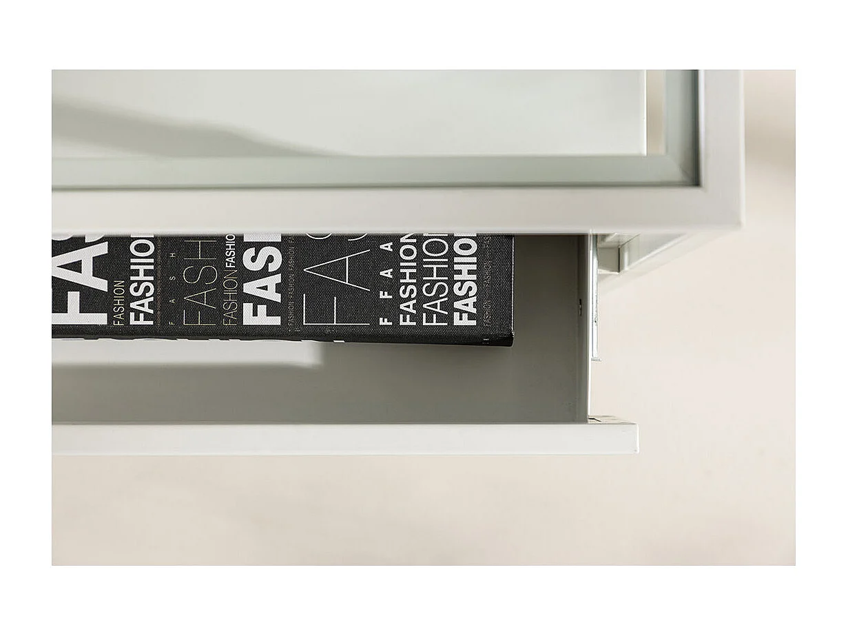 Table d'Appoint Design "Fortaleza" 51cm Blanc