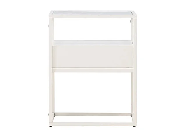 Table d'Appoint Design "Fortaleza" 51cm Blanc