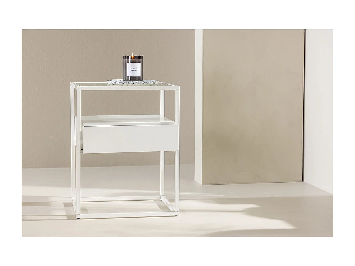 Fortaleza hoektafel 1 lade, 1 plank wit.