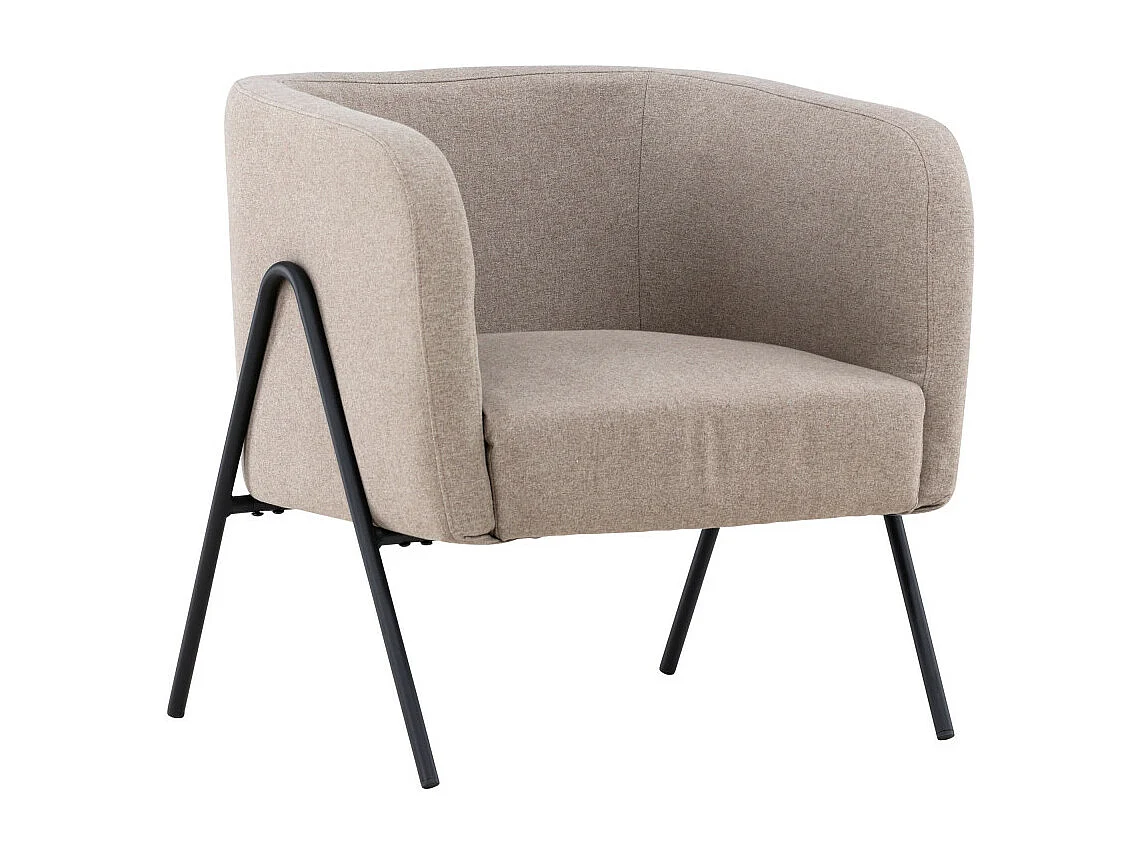 Fauteuil Design en Tissu "Rika" 70cm Beige