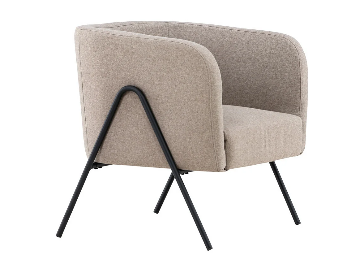 Fauteuil Design en Tissu "Rika" 70cm Beige