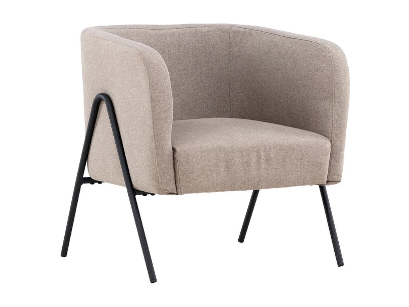 Fauteuil Design en Tissu "Rika" 70cm Beige