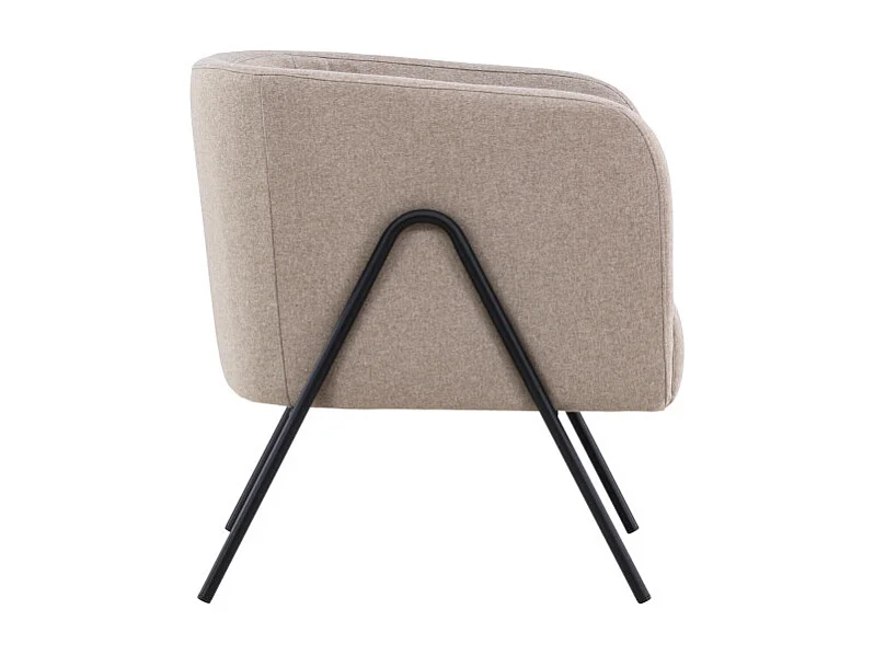 Fauteuil Design en Tissu "Rika" 70cm Beige