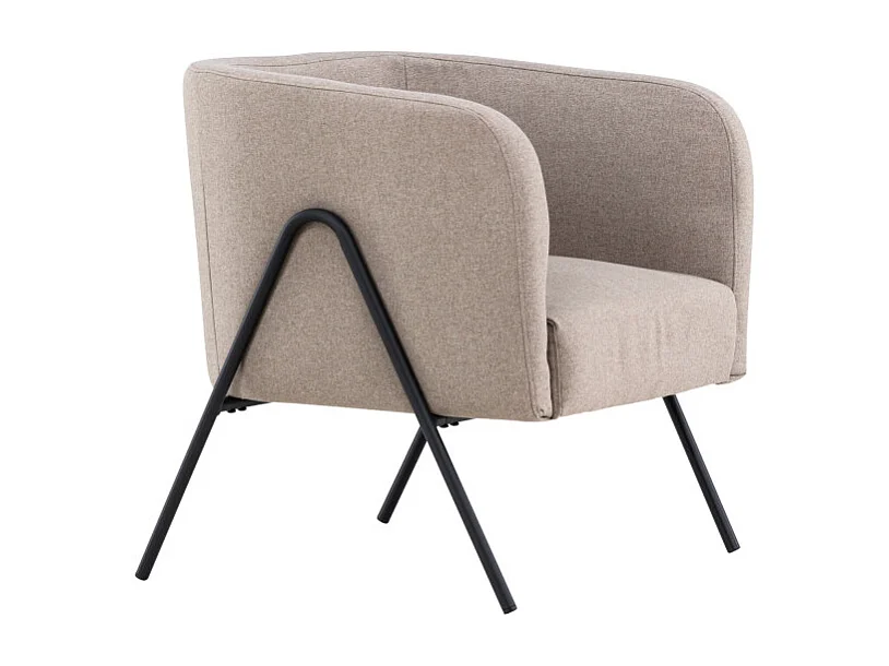 Fauteuil Design en Tissu "Rika" 70cm Beige
