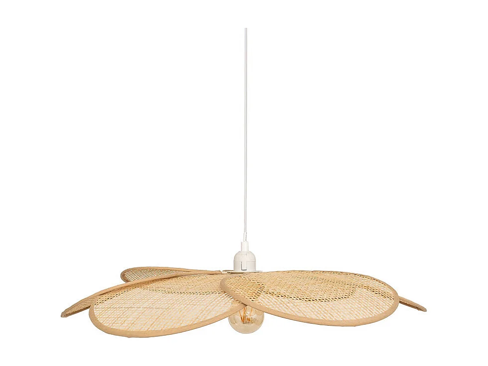 Lampe Suspension Pétales en Bambou "Rym" 62cm Naturel