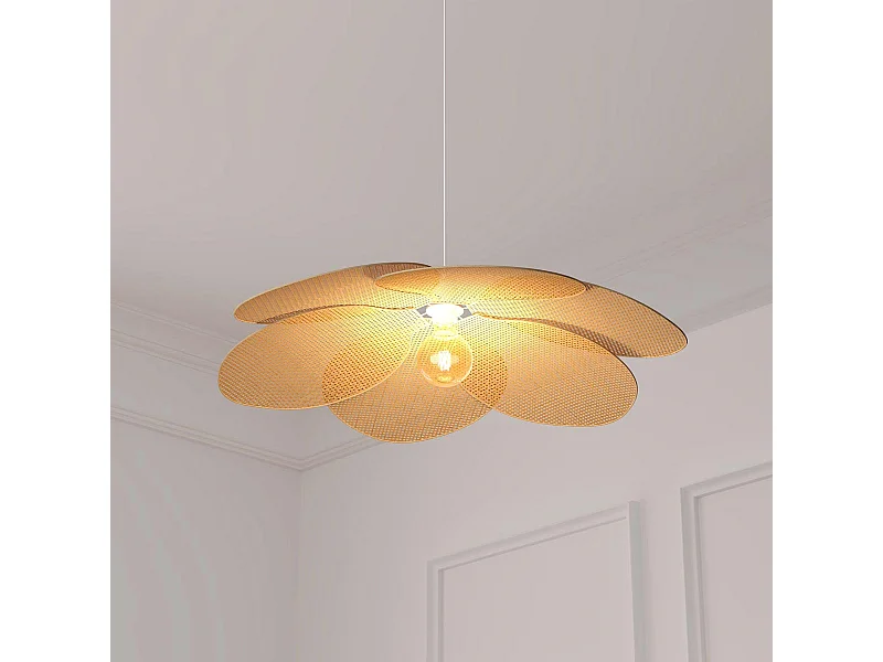 Lampe Suspension Pétales en Bambou "Rym" 62cm Naturel