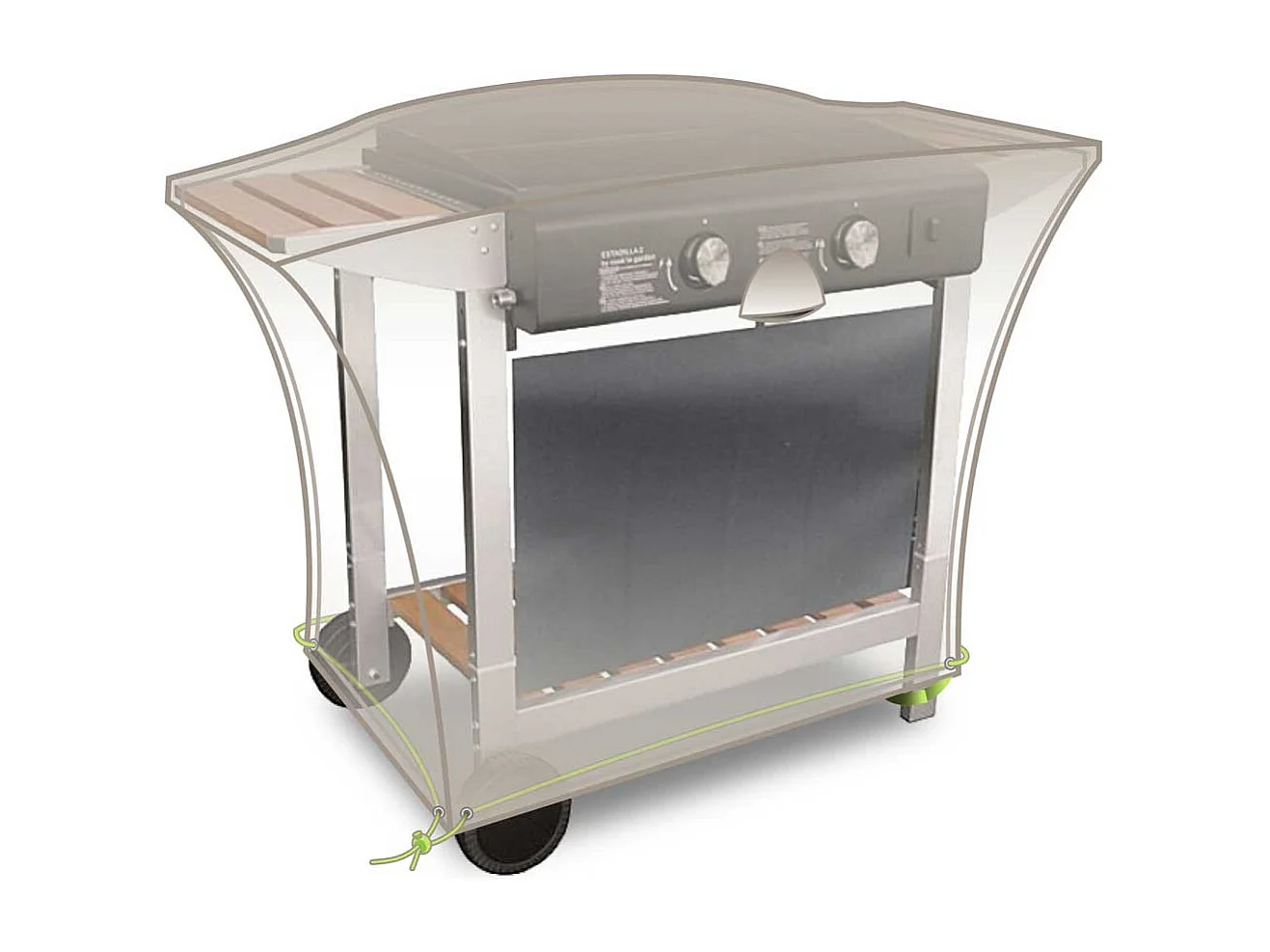 Housse pour chariot plancha Cover Line - 110 x 60 x 60 cm - Jardiline