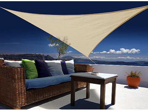 Voile d'ombrage triangulaire 3 x 3 x 3 m - Sable - Jardiline