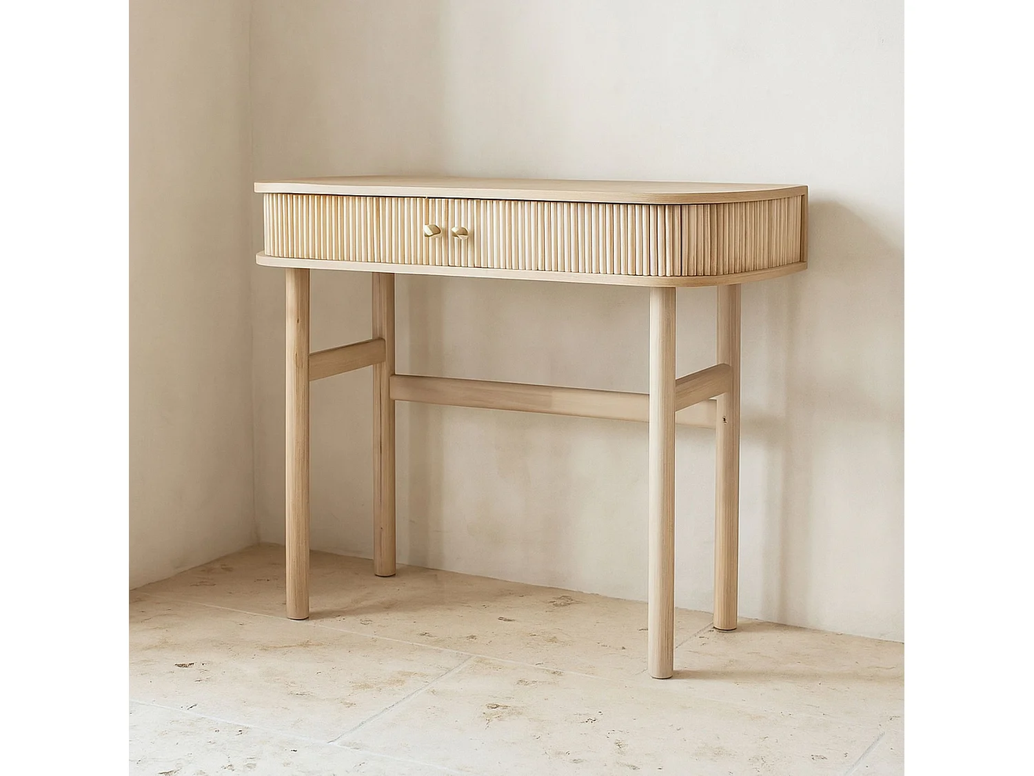 Now's Home - Console En Bois  De Pin Naturel Hector