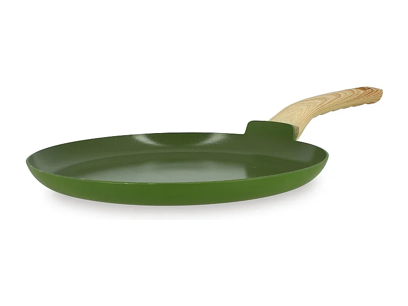 Menastyl - Crepiere Colorama 26cm Aluminium Recycle Olive Induction