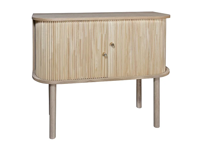 Now's Home - Bahut En Bois De Pin Naturel Avec Deux Portes 95x39x75cm Hector