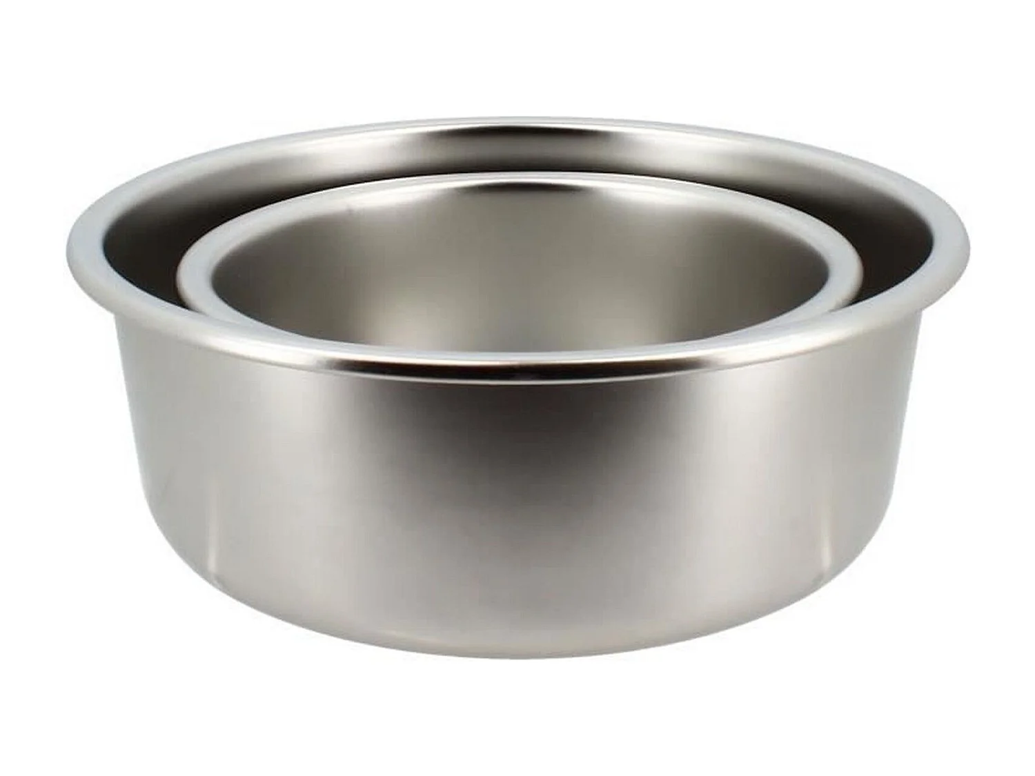 2 recipientes herméticos de acero inoxidable con tapa 5040178 Ø 15 y 20 cm, aptos para microondas