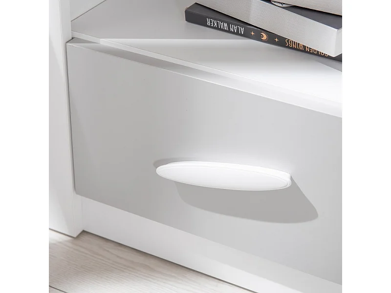 Huisjesrek met lade wit 164,4x47,4x41,3 cm