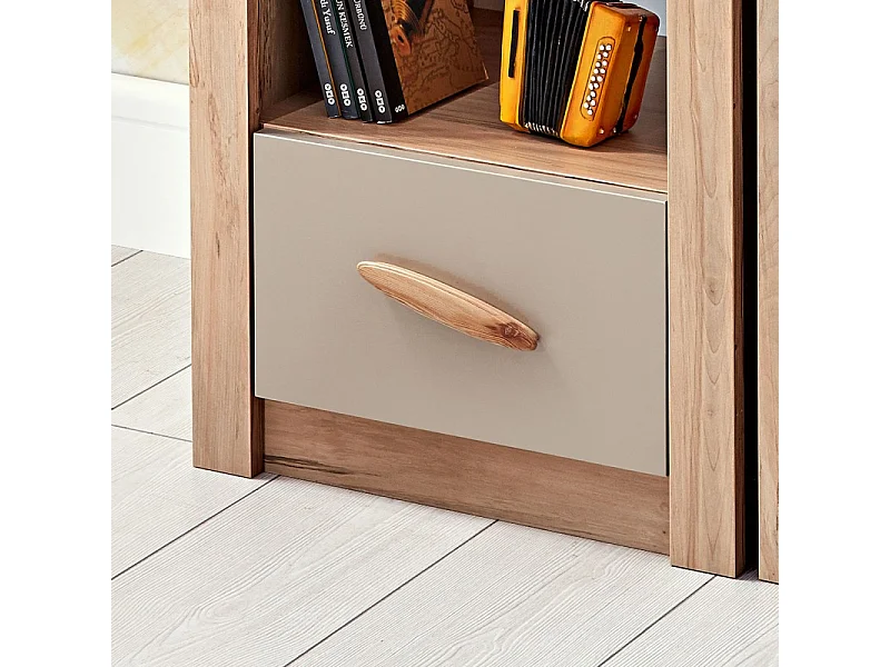 Regal Häuschen mit Schublade grau 164,4x47,4x41,3 cm