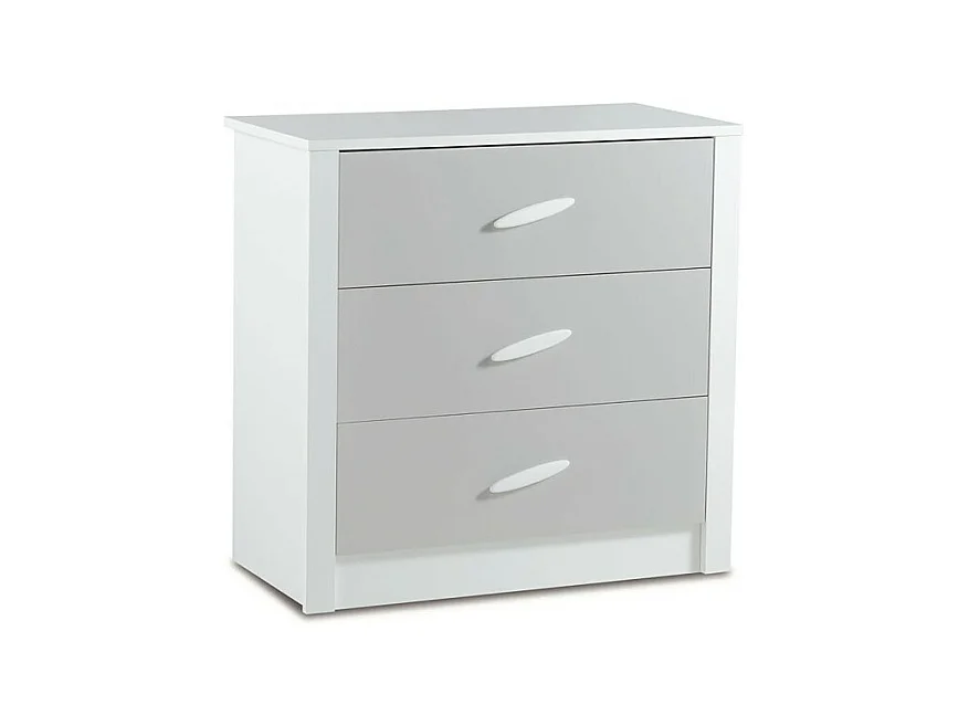 Cassettiera 4 cassetti grigia 85x84x42cm