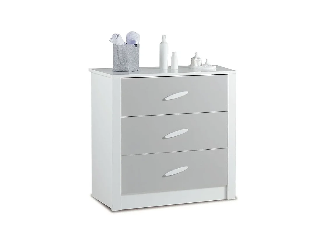 Cassettiera 4 cassetti grigia 85x84x42cm