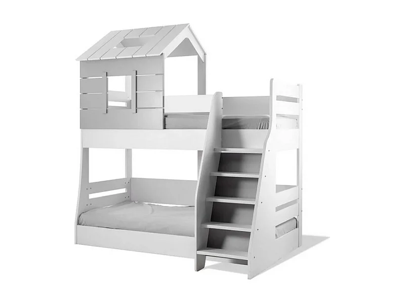 Etagenbett Treppe rechts weiß 90/100x200cm