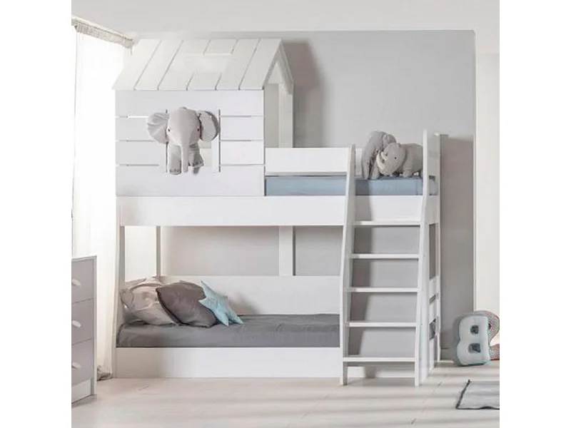 Etagenbett Treppe rechts weiß 90/100x200cm