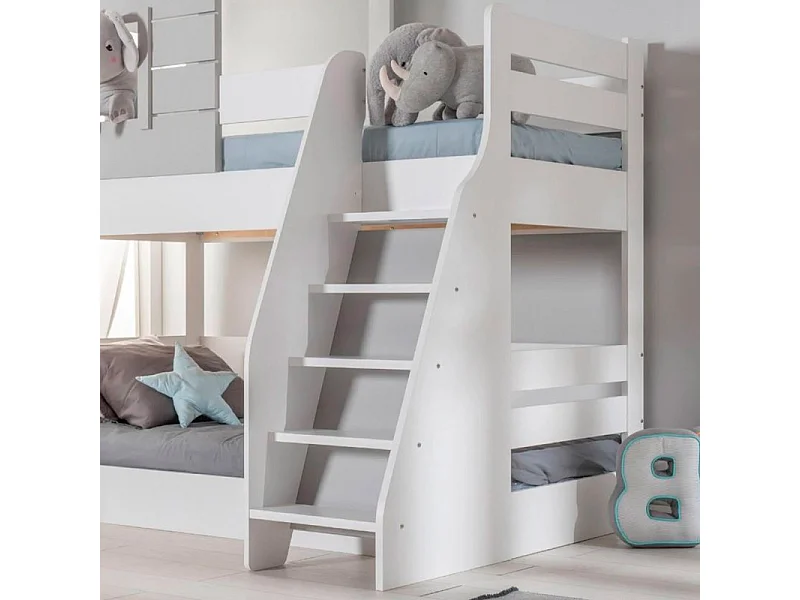 Etagenbett Treppe rechts weiß 90/100x200cm