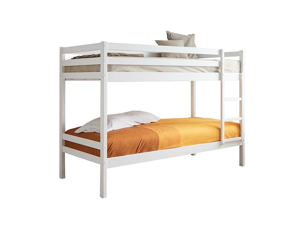 Letto a castello legno bianco 90x190/90x190cm