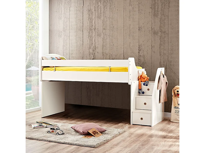 Lit midi blanc 90x200cm