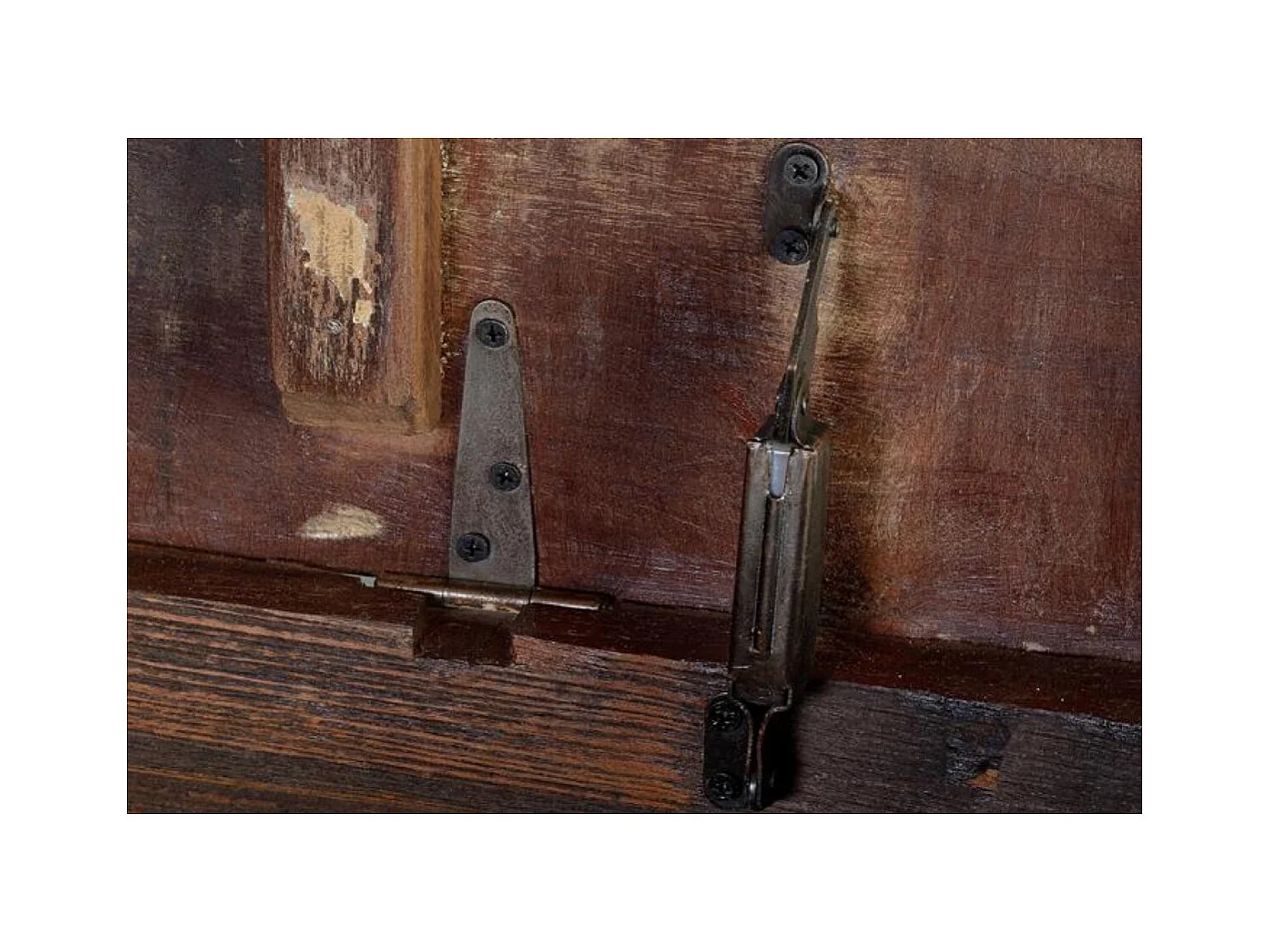 Coffre mélange en bois de manguier et recyclé finition multicolore