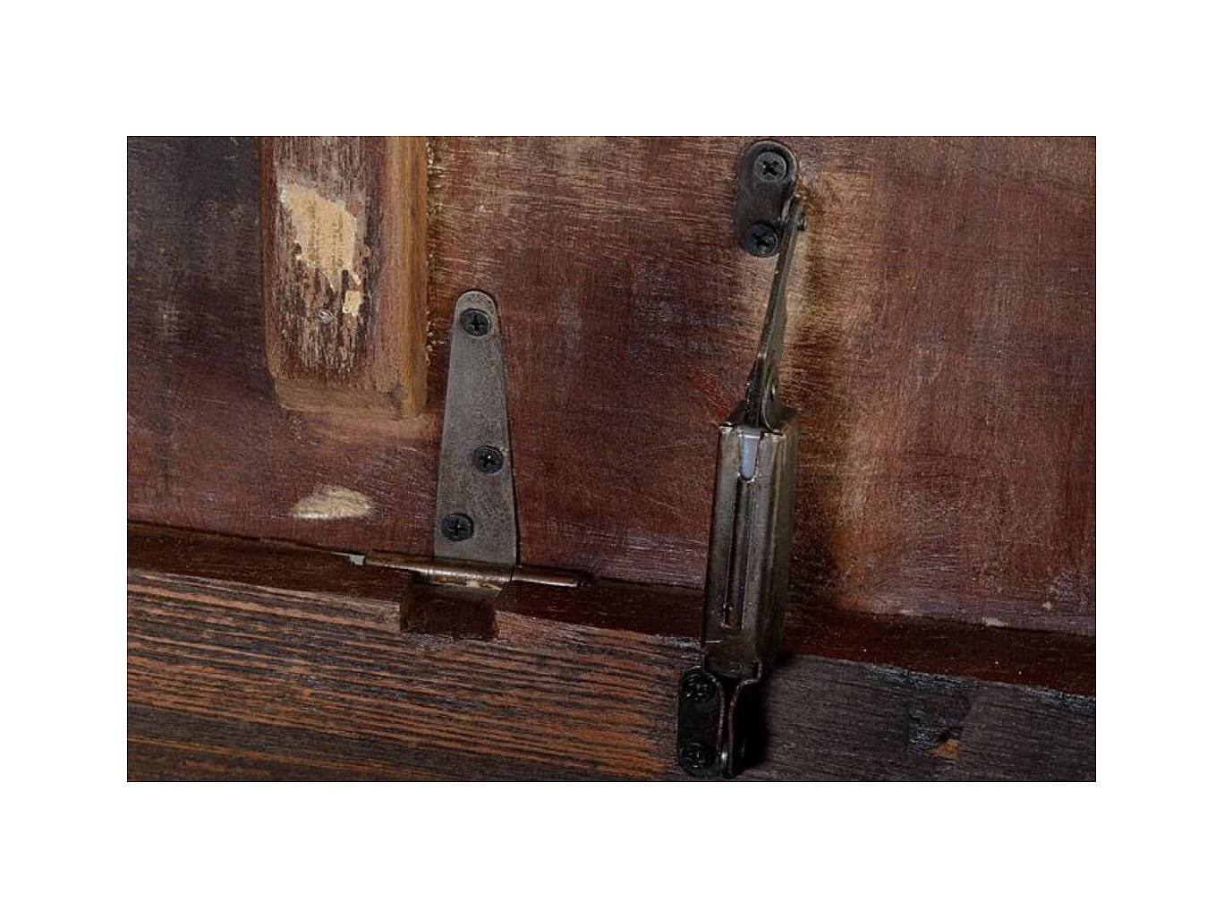 Coffre mélange en bois de manguier et recyclé finition multicolore