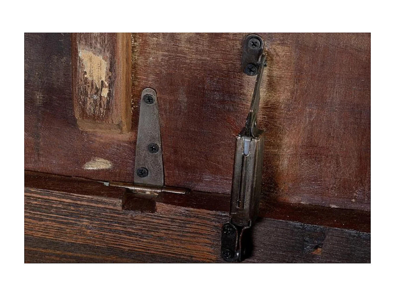 Coffre mélange en bois de manguier et recyclé finition multicolore