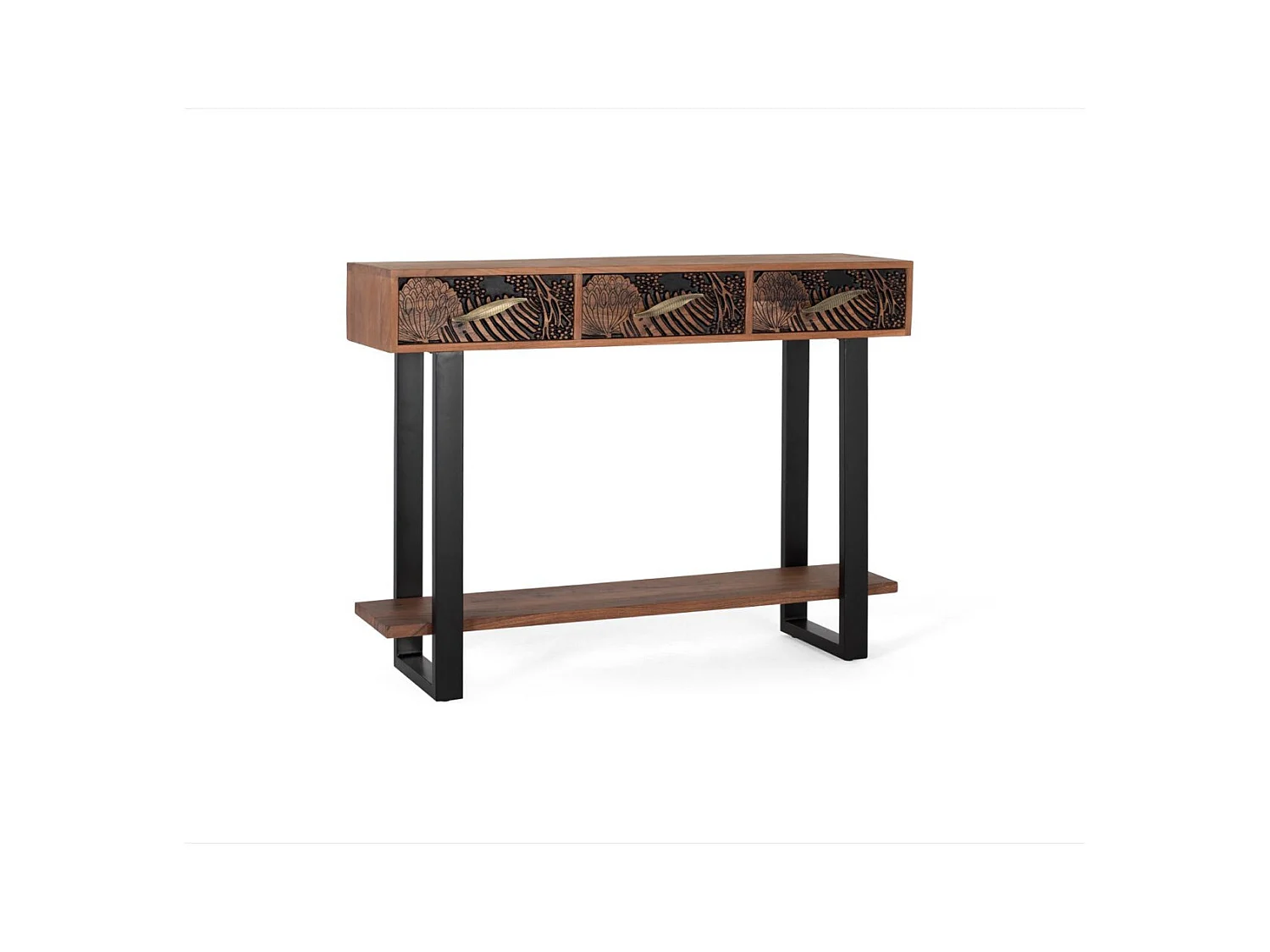 Console 3 tiroirs Fer Marron - Iris Décoration d'Autrefois